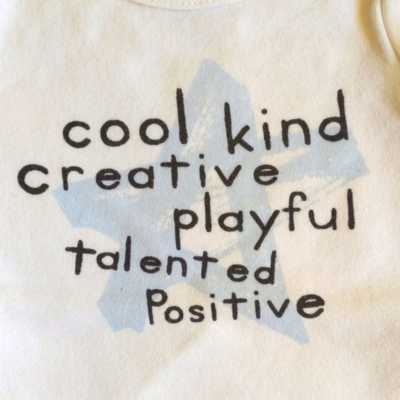 indigo baby organic cotton graphic short sleeve bodysuit diaper shirt 3 months - Picture 2 of 6